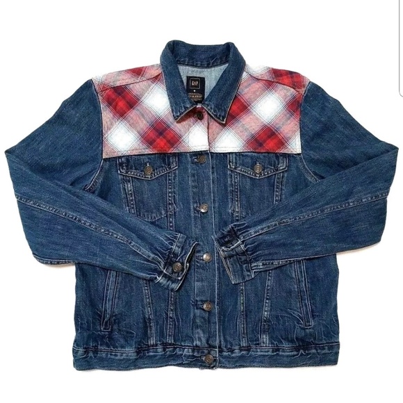 GAP Jackets & Blazers - Gap + Pendleton Womens Jean Jacket Plaid Flannel
